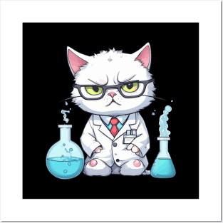 Chemistry Teacher Cat Posters and Art